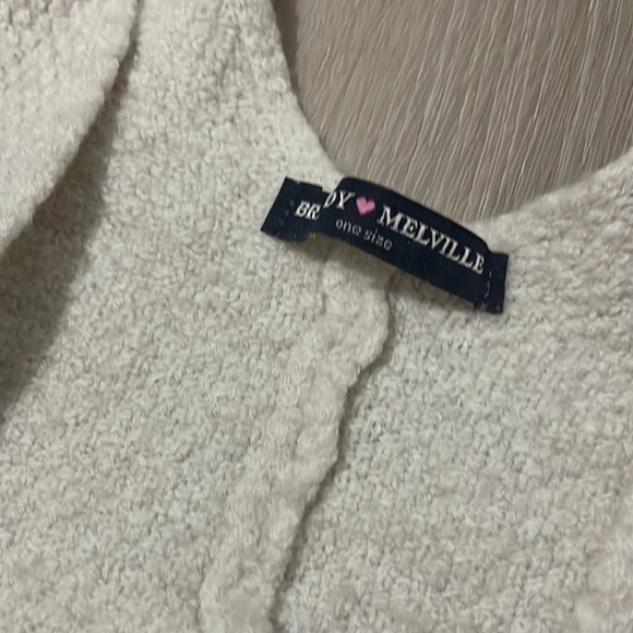 Brandy Melville Cropped Open cream Front Cardigan - Picture 2 of 4